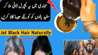 Henna  Indigo Hair dye for Jet Black Hair Naturally  Premature Gray Hairs  White to Black Hairs [upl. by Liahus743]