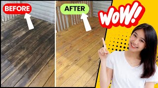 How to Clean Wooden Decking Easily This Trick Is Simply Amazing [upl. by Markland]