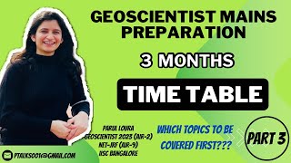 Part3TimetableScheduleforMainspreparationGeoscientist2024TopicstocoverfirstUPSC [upl. by Allyson]