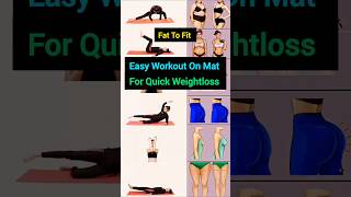 Easy Workout On Mat For Quick Weightloss 😱 Fat To Fit 🔥shorts workout fitness weightloss [upl. by Deena]