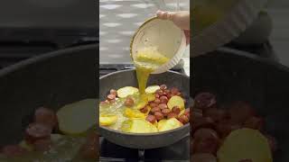 Omelettefries and sausage omelette omeletterecipes viralvideo [upl. by Feodora790]