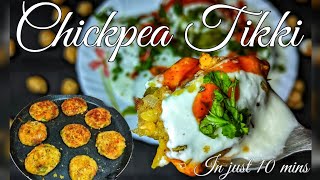 Chickpea Tikki Recipe Low Fat Protein Rich Food For Weight Loss Beginners Kitchen Love The Spices [upl. by Nnaaras]