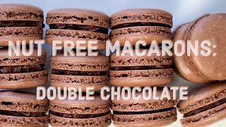 Nut Free Macarons Chocolate [upl. by Zingale]