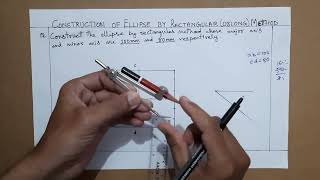 How to Construct Ellipse by Rectangular Method or Oblong Method [upl. by Nylesaj]