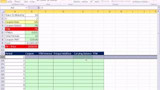 Excel Finance Class 52 Bond Discount Or Premium Amortization Table [upl. by Bernete835]