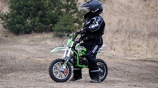 Wiktor on Mini Dirt Bike 49cc Gazelle from Nitro Motors [upl. by Gati]