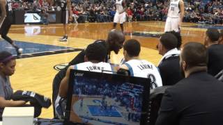 KG talking w LaVine KAT Wiggins [upl. by Ozzy]