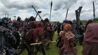 DRACHENFEST 2023 Endschlacht Orks und Verbündete weißer Avatar blaues Lager LARP final battle Orc [upl. by Ellivnarg]