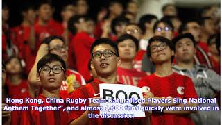 Hong Kong rugby team’s rendition of China national anthem sparks debate [upl. by Yrrah774]