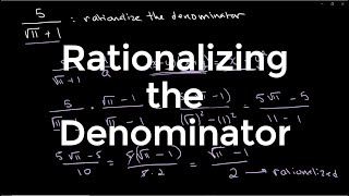 Rationalizing The Denominator  O Level Additional Mathematics [upl. by Yerkovich]