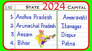 States and Capitals of Indiastate and capitalStates and CapitalsState and Capital in English [upl. by Allertse]