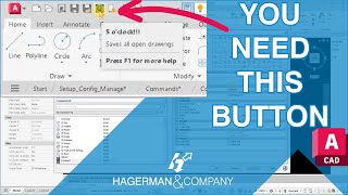 AutoCAD Save and Close All Your Drawings At Once [upl. by Nylrebma]