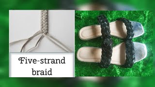 How to reuse old heels DIY 5 strands braid diy viralvideo [upl. by Soloma]