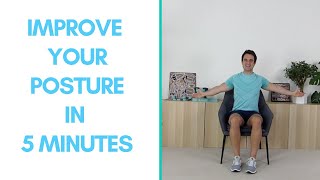 Simple Posture Exercises For Seniors Fitter in 5  5Mins  More Life Health [upl. by Kristoforo906]