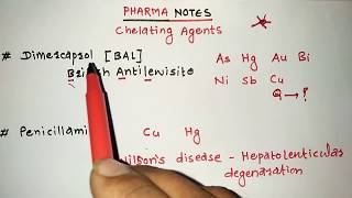 CHELATING AGENTS WITH TRICKS  METAL POISONING REMEDIES  RRB PHARMACIST EXAM  GPAT  ESIC PART62 [upl. by Anastasius868]