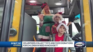 Volunteers collect toys and food donations for children in need in Hooksett [upl. by Arjun]