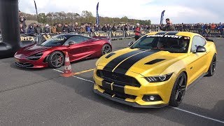 Ford Mustang GT vs McLaren 720S vs MercedesAMG C63S Coupe [upl. by Sregor541]