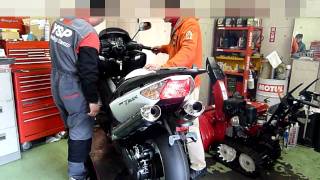 2010 YAMAHA TMAX engine start racing sound 2 [upl. by Annait]