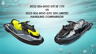 SeaDoo GTI SE 170 vs GTX 300 Limited  Handling Comparison [upl. by Neyugn]