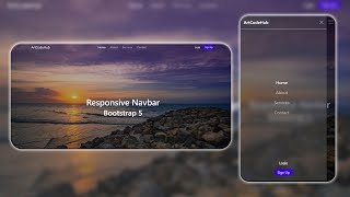 How To Make Responsive Navbar with Bootstrap 5 [upl. by Gilead]