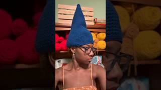 🧶💙Crocheting A Blue Gnome Hat🍄🧶 gnomes cottagecore crochet crocheting [upl. by Resneps38]