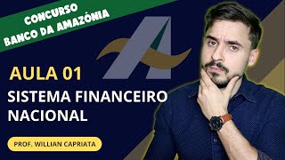 Aula 01  Sistema Financeiro Nacional  Concurso Banco da Amazônia BASA  2022 [upl. by Kerrison]