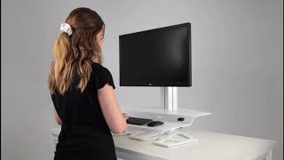 How to use BioSMART sitstand desk converter [upl. by Sirovat255]