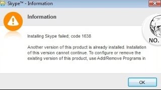 Skype Error 1638  SIMPLE FIX May no longer work [upl. by Enitnatsnoc301]