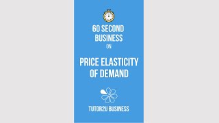 Price Elasticity of Demand PED  60 Second Business [upl. by Fenn]