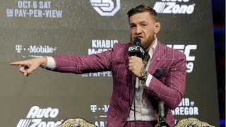 quotBrilliantquot Conor McGregor rattled Khabib at press conference  Gareth A Davies [upl. by Roseline]