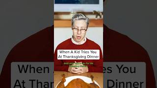 Im grateful this kid isnt real🍗💀 skit funny comedy skits clapback thanksgiving tfunnyskit [upl. by Ahlgren]