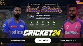 CRICKET 24 Faceoff MI vs RR for IPL 2024 Championship Final Match gameonfire cricketipl [upl. by Alaikim]