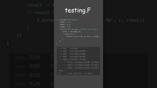 Go Testing Framework shorts golang golanguage golangtutorial testing coding programming [upl. by Ilegna]