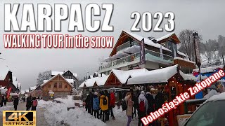 ❄️☃️Karpacz Walking Tour 4k☃️❄️ POLAND 🇵🇱❄️SNOW❄️Polish Switzerland [upl. by Budworth]