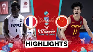 France 🇫🇷 vs China 🇨🇳  Highlights  FIBA U17 Basketball World Cup 2024 [upl. by Aketahs]