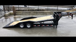 Ironbull 102x22 Gooseneck Low Profile Power Tilt Equipment Trailer 14000 GVW  TLG0222072POWER [upl. by Noell259]