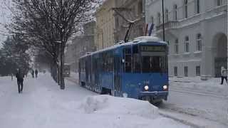 Zagreb pod snijegom  Zagreb under snow  08122012 Croatia [upl. by Schurman]