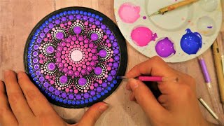 SIMPLE Dot Mandala Painting For BEGINNERS  Lydia May [upl. by Eerahc]