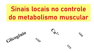 Sinais locais no controle do metabolismo muscular AMP ADP e cálcio [upl. by Vandyke583]