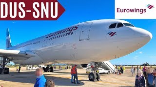 EUROWINGS LONG HAUL A330200 ECONOMY TRIPREPORT  DÜSSELDORF  SANTA CLARA CUBA  EW 1138  4K [upl. by Starlin]