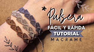 🔰 Cómo hacer PULSERA de HILO fácil y rápida PASO A PASO  DIY Easy Macrame Friendship Bracelet 48 [upl. by Petes]