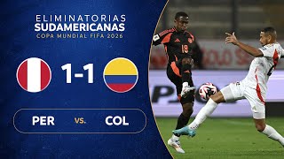 PERÚ vs COLOMBIA 11  RESUMEN  ELIMINATORIAS SUDAMERICANAS  FECHA 7 [upl. by Yerot]