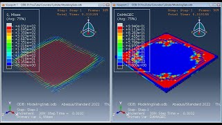 Abaqus Tutorial Modeling Of Reinforced Concrete Slab using Concrete Plasticity Materials model [upl. by Akeret]