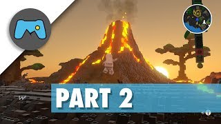 LEGO Worlds Walkthrough Part 2 Prehistoric Lava Island [upl. by Ecneps559]