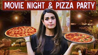 Backyard Pool Party with Movie Night amp Pizza Suprise  VLOG 30 [upl. by Ativoj642]