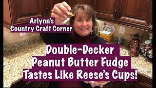 DoubleDecker Peanut Butter Fudge  Tastes Just Like Reeses Cups [upl. by Minsat]