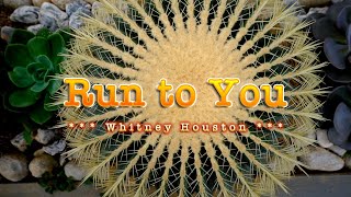 RUN TO YOU  Karaoke Version  in the style of Whitney Houston [upl. by Accalia]