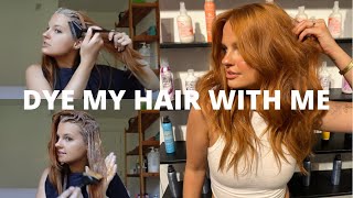 how I dye my hair copperred as a hairstylist step by step walkthrough formula amp more [upl. by Darach]