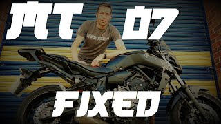 Yamaha MT07 Fixed Bitubo fork and shock suspension upgrades for the super little twin [upl. by Eirrod]