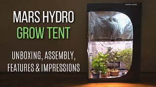 Mars Hydro grow tent unboxing setup review and first impressions  120x60 cm  4x2 feet [upl. by Mcallister]